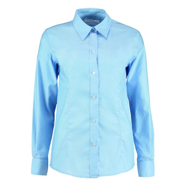 Women's workplace Oxford blouse long-sleeved (tailored fit) Thumbnail